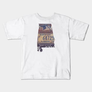 Vintage Alabama License Plates Kids T-Shirt